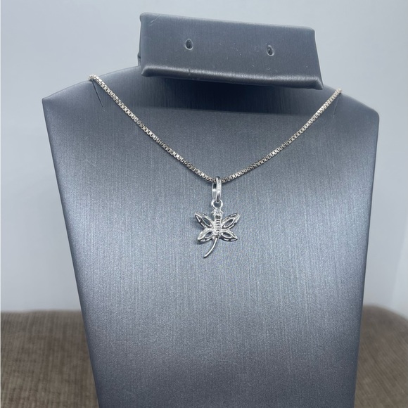 Sterling Silver Dragonfly Necklace - Picture 6 of 9